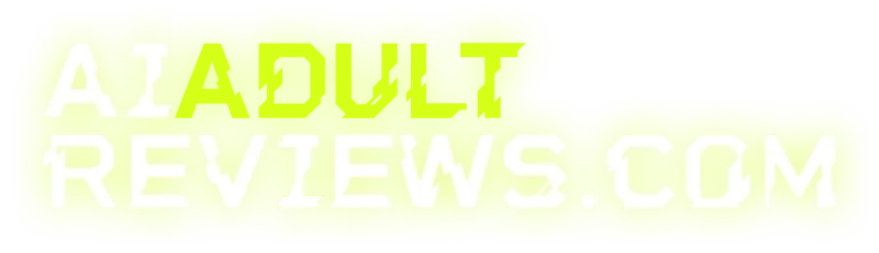 AIadulteviews.com logo neon style for NSFW AI tools website